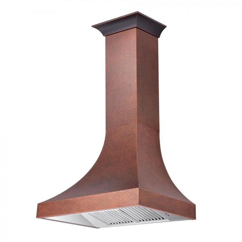 ZLINE 30" Hand-Hammered Copper Finish Wall Range Hood, 8632H-30 by Farmhouse Kitchen and Bath