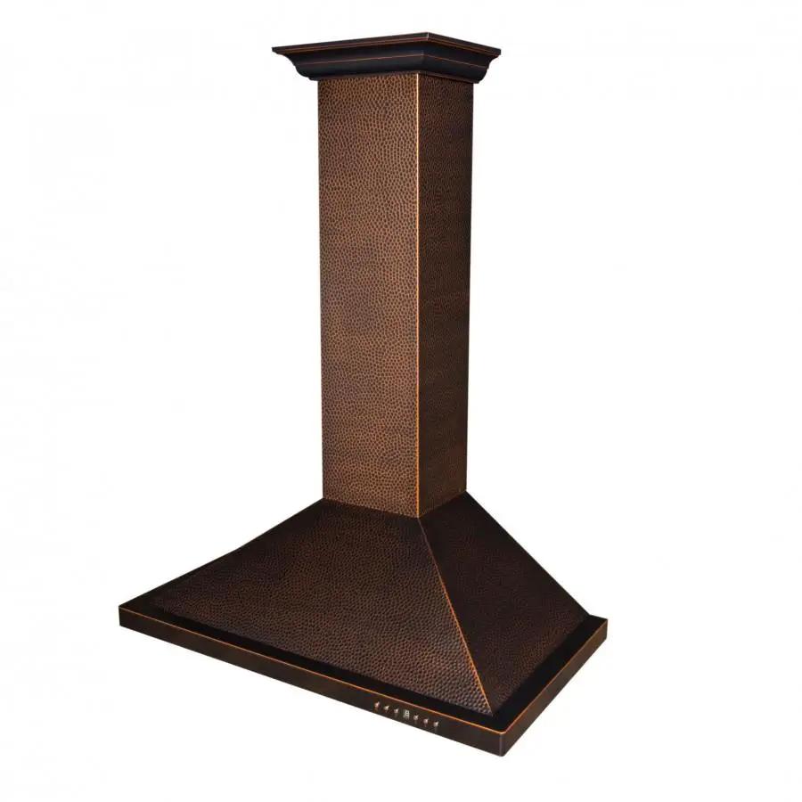 ZLINE 30" Hand-Hammered Copper Finish Wall Range Hood, 8KBH-30 by Farmhouse Kitchen and Bath