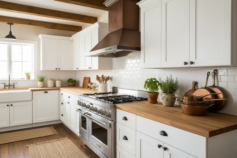 ZLINE 30" Hand-Hammered Copper Finish Wall Range Hood, 8KBH-30 by Farmhouse Kitchen and Bath