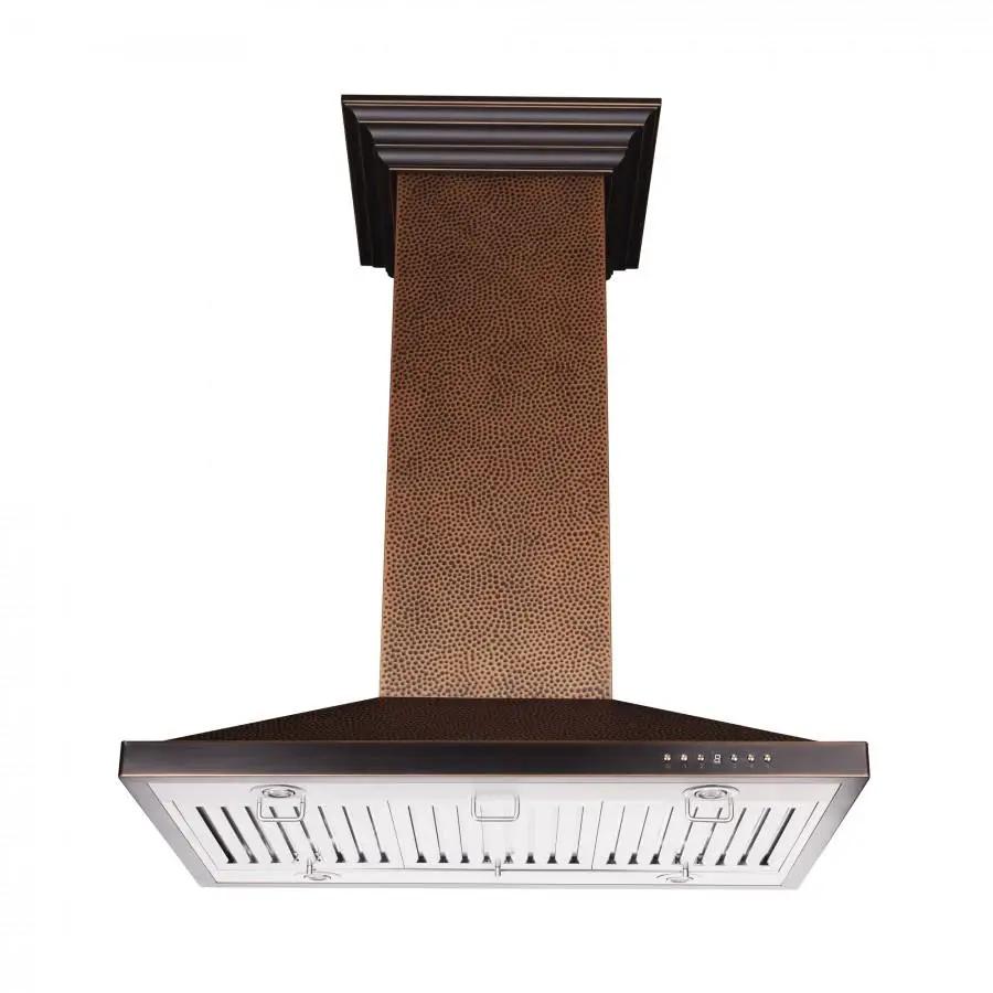 ZLINE 30" Hand Hammered Copper Island Range Hood, 8GL2Hi-30 by Farmhouse Kitchen and Bath