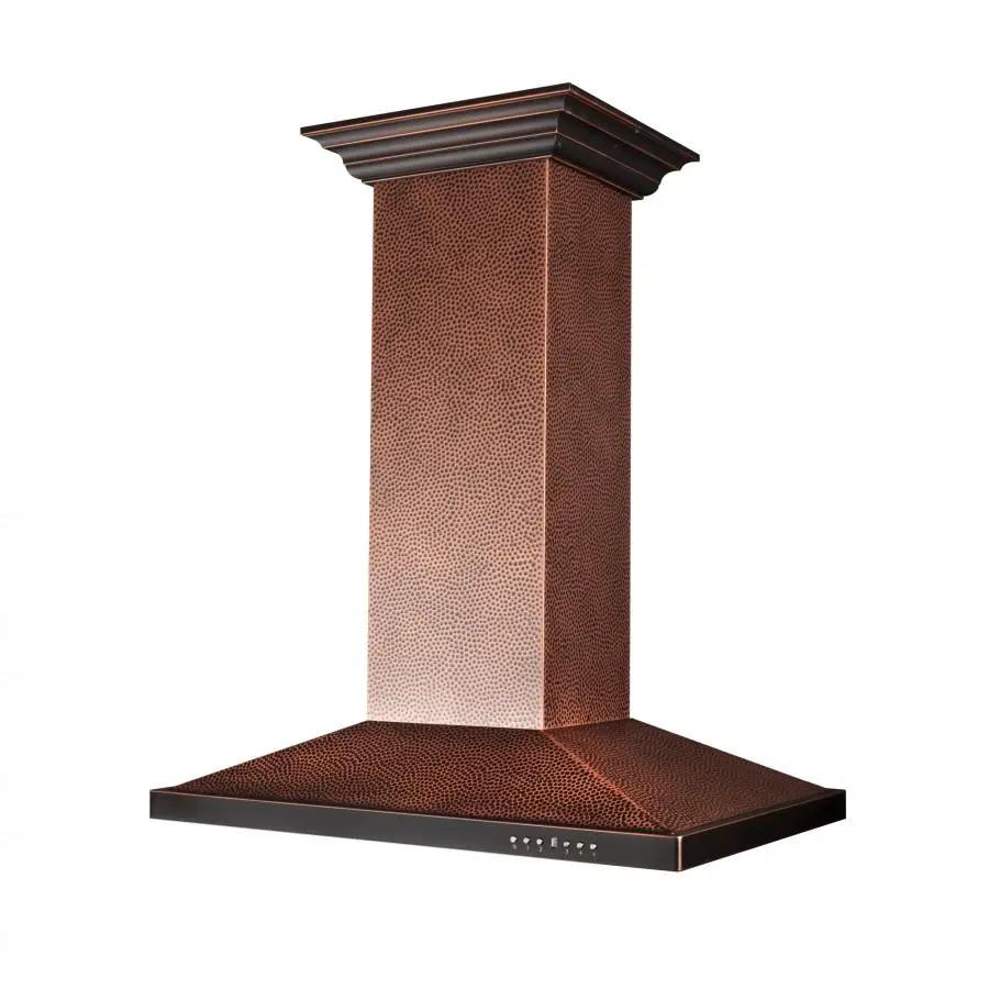 ZLINE 30" Hand Hammered Copper Island Range Hood, 8GL2Hi-30 by Farmhouse Kitchen and Bath