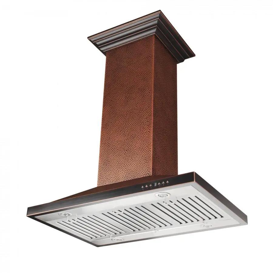 ZLINE 30" Hand Hammered Copper Island Range Hood, 8GL2Hi-30 by Farmhouse Kitchen and Bath