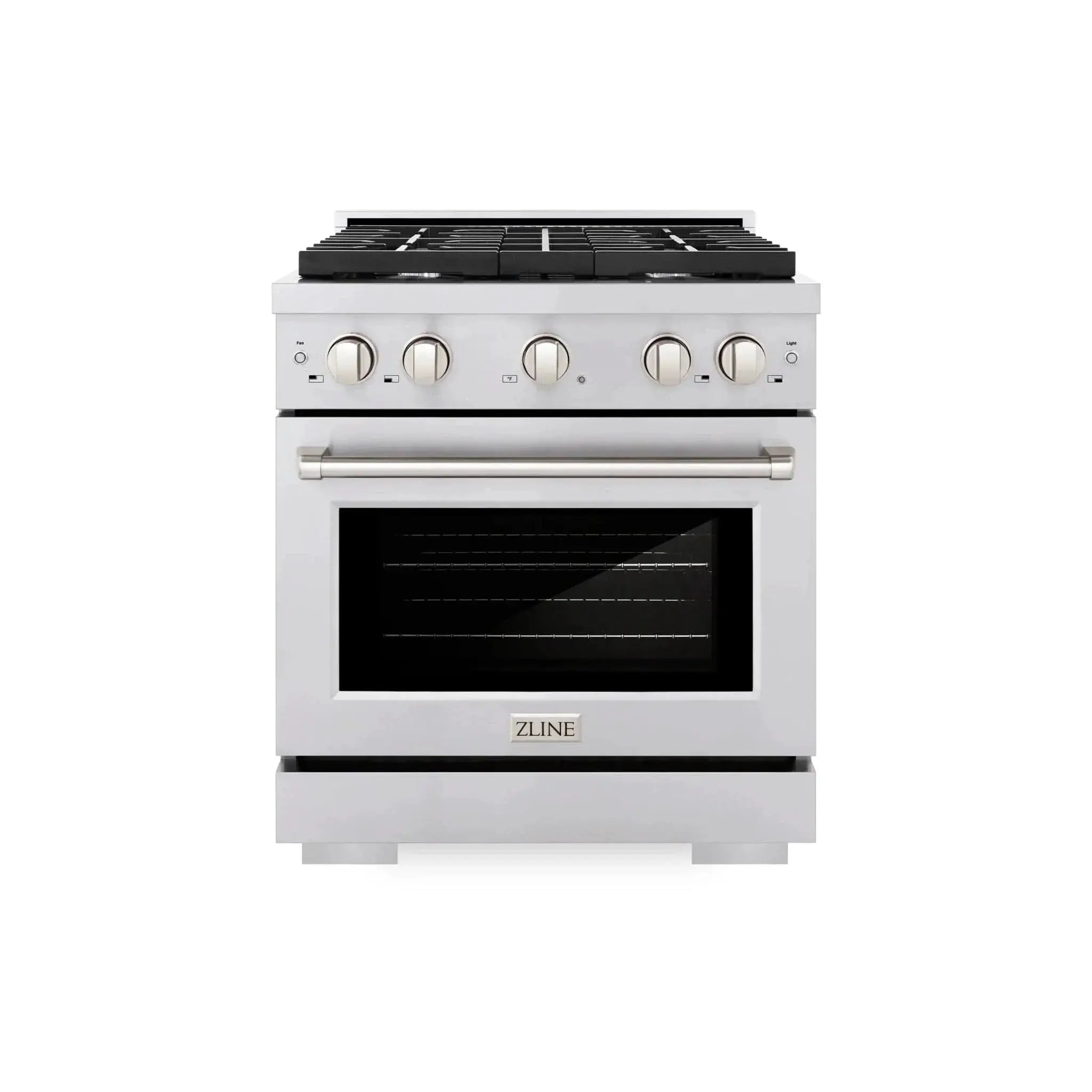 ZLINE 30 in. 4.2 cu. ft. 4 Burner Gas Range with Convection Gas Oven in Stainless Steel, SGR30 by Farmhouse Kitchen and Bath