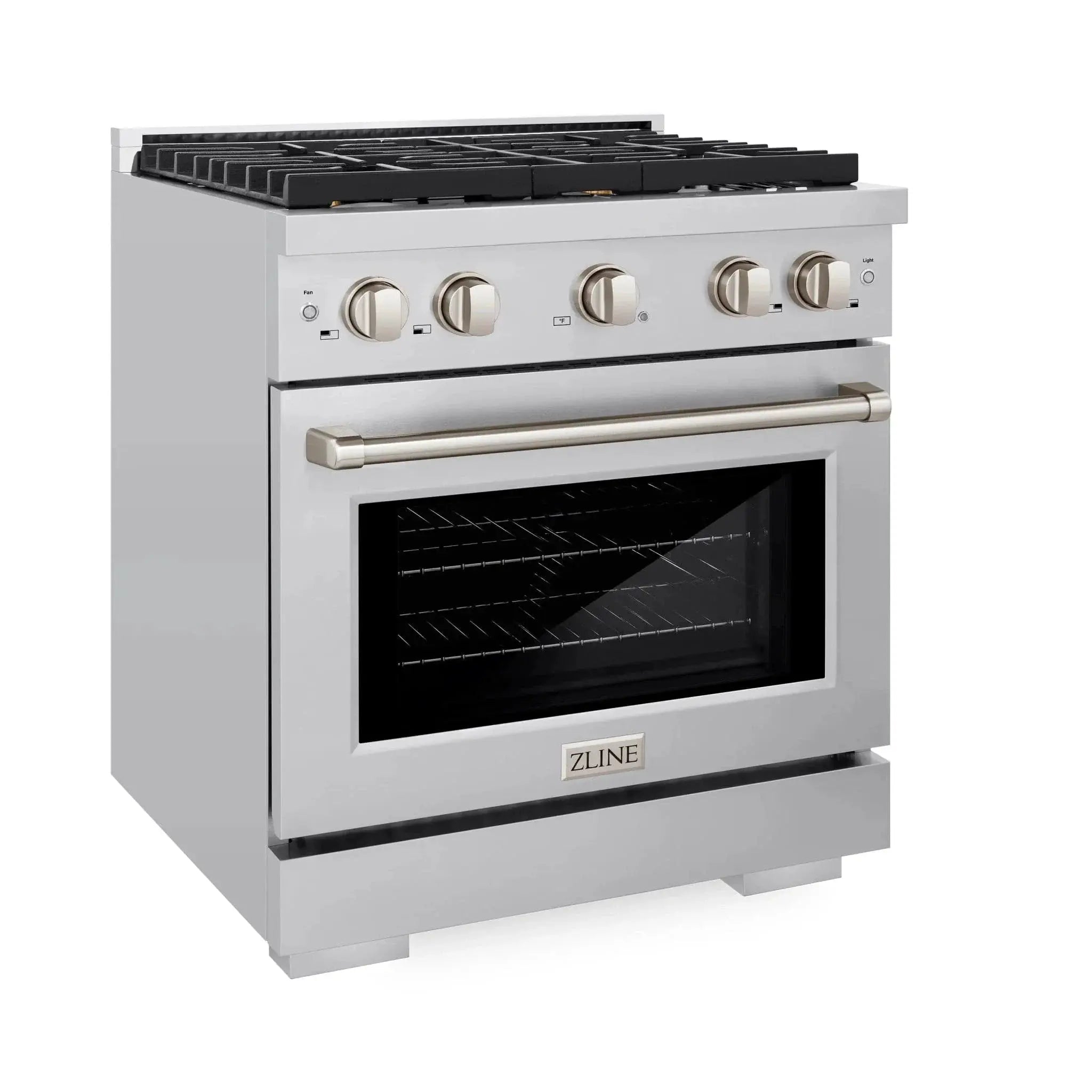 ZLINE 30 In. Gas Range, Stainless Steel w/ Brass Burners, SGR-BR-30 by Farmhouse Kitchen and Bath