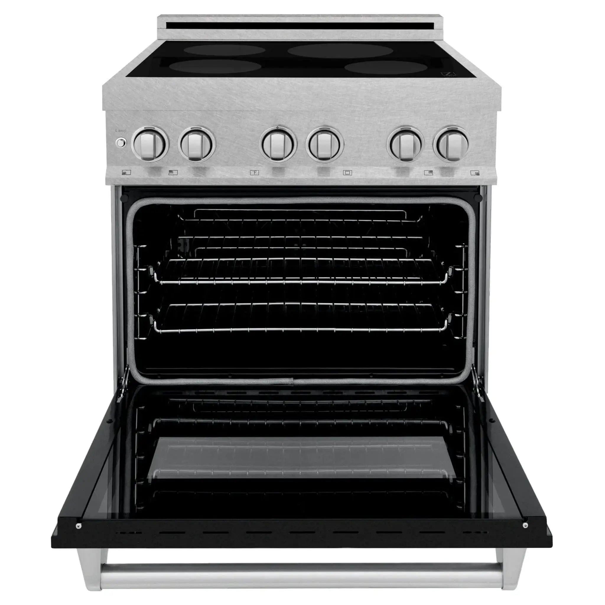 ZLINE 30" Induction Range in DuraSnow with a 4 Element Stove and Electric Oven RAINDS-BLM-30 by Farmhouse Kitchen and Bath