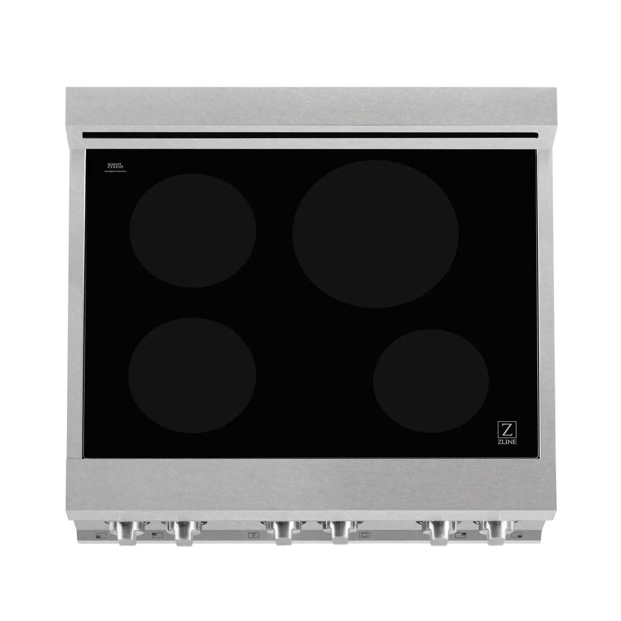 ZLINE 30" Induction Range in DuraSnow with a 4 Element Stove and Electric Oven RAINDS-BLM-30 by Farmhouse Kitchen and Bath
