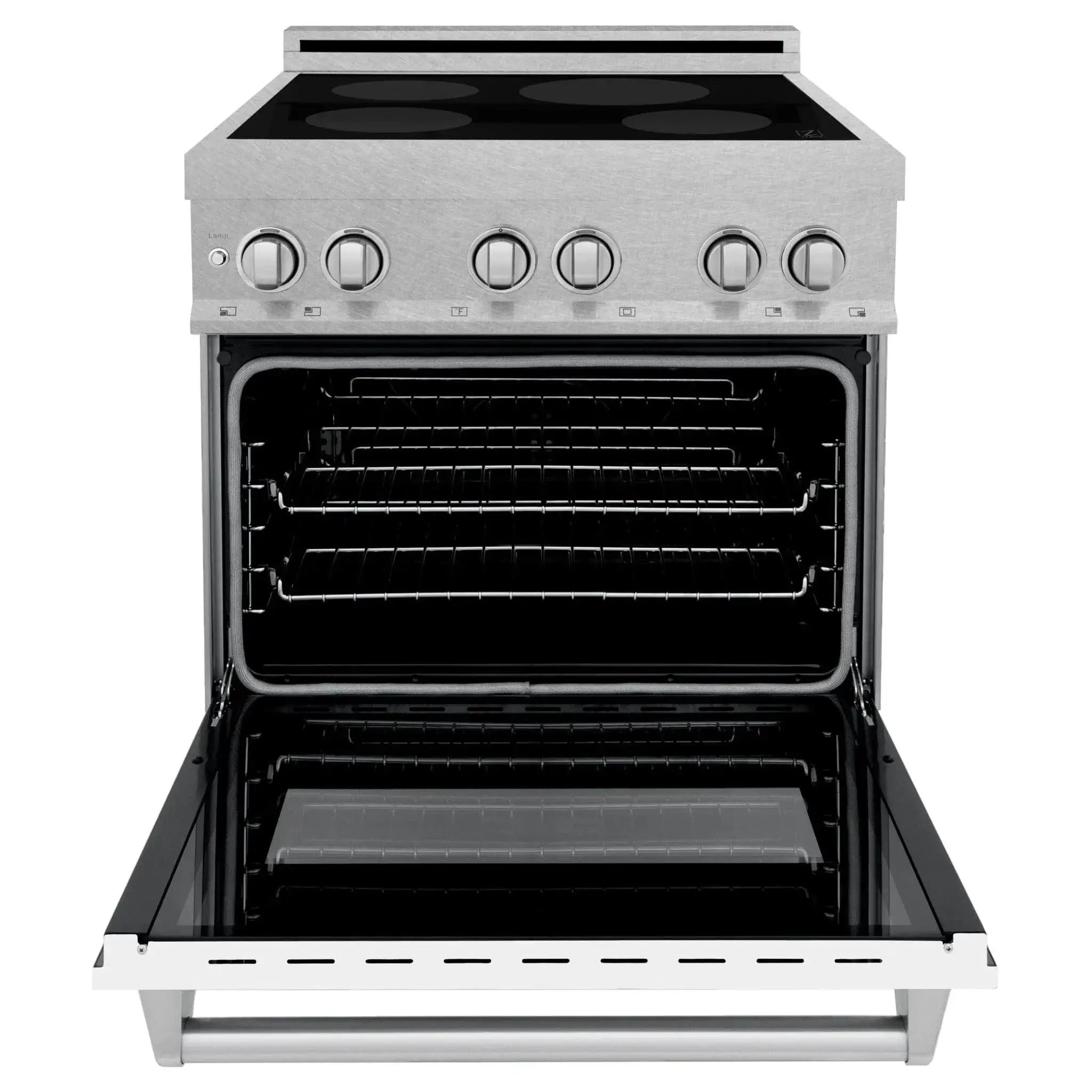 ZLINE 30" Induction Range in DuraSnow with a 4 Element Stove and Electric Oven RAINDS-WM-30 by Farmhouse Kitchen and Bath