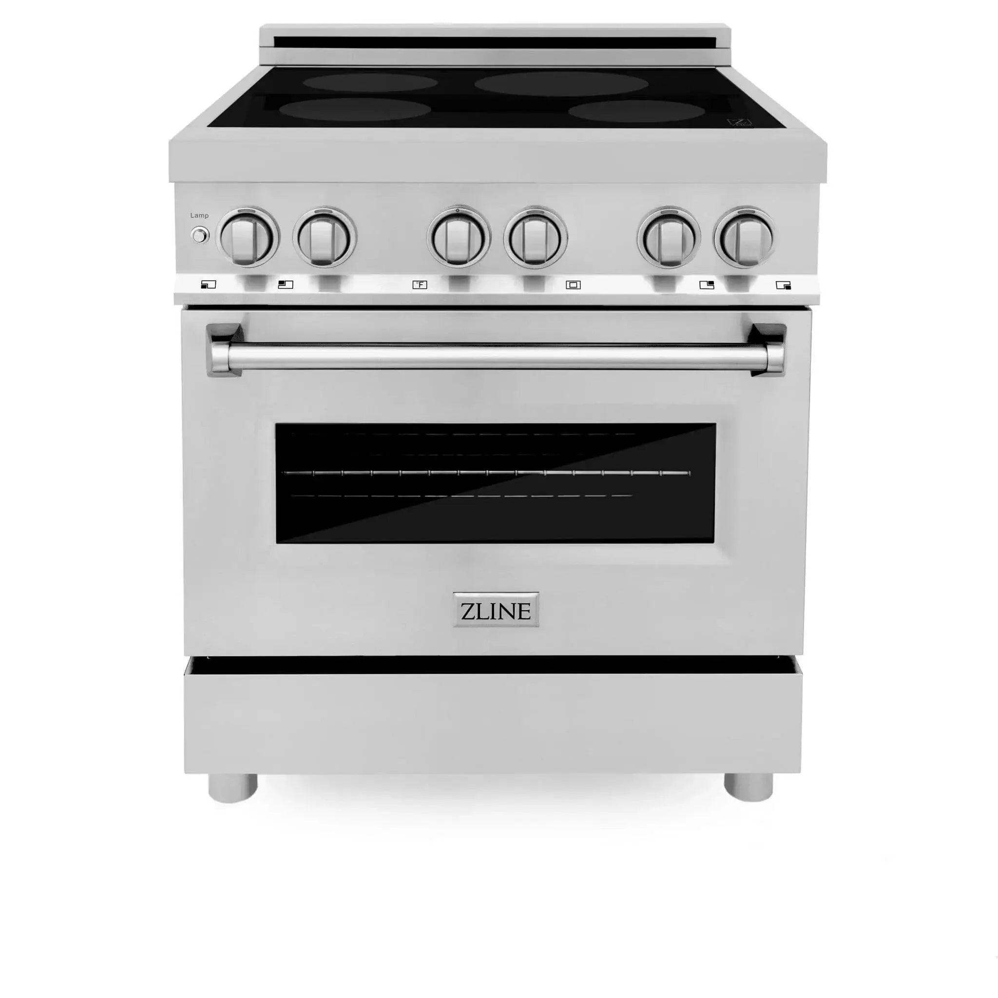 ZLINE 30" Induction Range with a 4 Element Stove and Electric Oven in Stainless Steel RAIND-30 by Farmhouse Kitchen and Bath