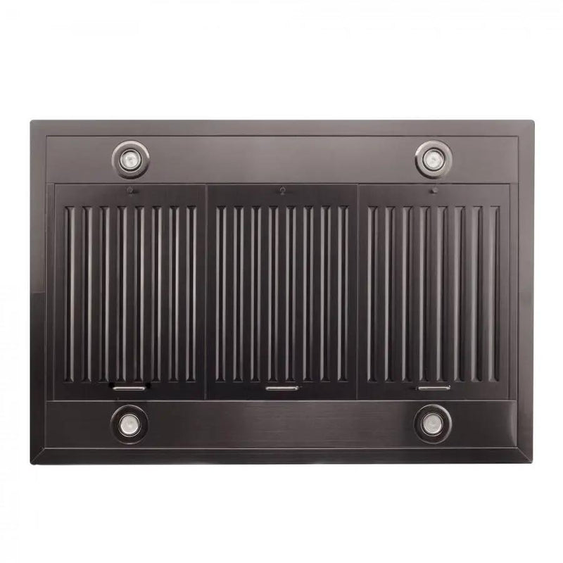 ZLINE 30" Island Range Hood in Black Stainless Steel, BSGL2iN-30 by Farmhouse Kitchen and Bath