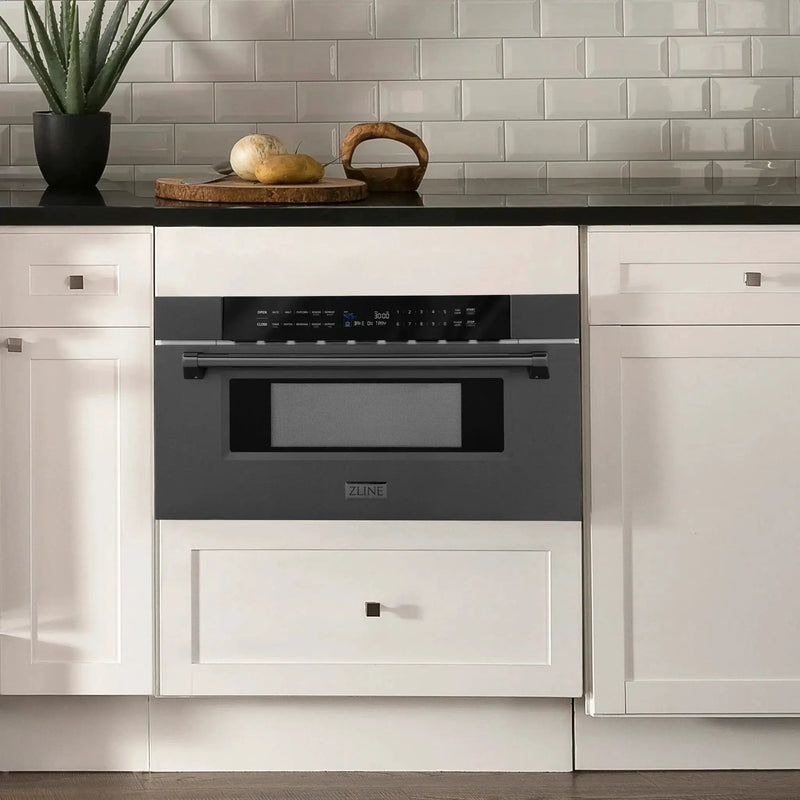 ZLINE 30" Microwave Drawer in Black Stainless MWD-30-BS by Farmhouse Kitchen and Bath
