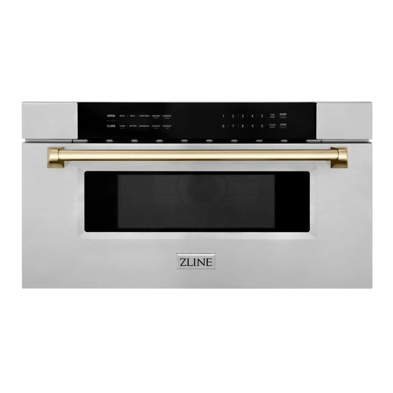 ZLINE 30" Microwave Drawer, Stainless Steel, Gold MWDZ-30-G by Farmhouse Kitchen and Bath