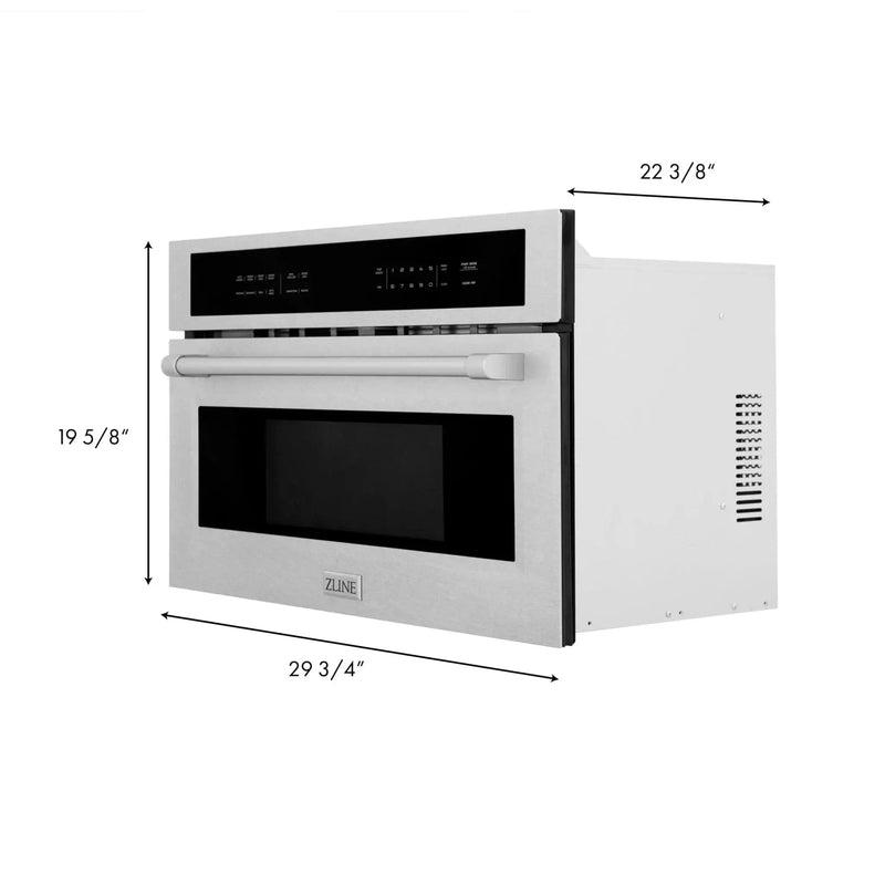 ZLINE 30" Microwave Wall Oven, DuraSnow Stainless MWO-30-SS by Farmhouse Kitchen and Bath