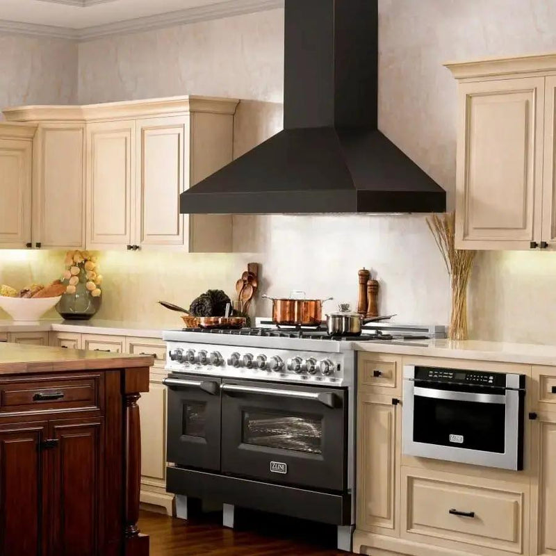 ZLINE 30" Oil-Rubbed Bronze Wall Range Hood, 8667B-30 by Farmhouse Kitchen and Bath