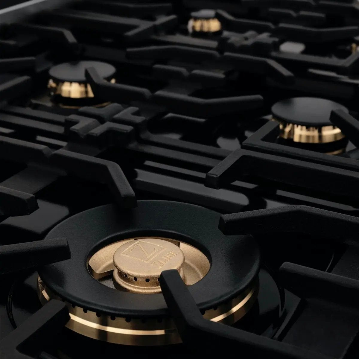 ZLINE 30" Porcelain Rangetop, DuraSnow®, 4 Brass Burners, RTS-BR-30 by Farmhouse Kitchen and Bath