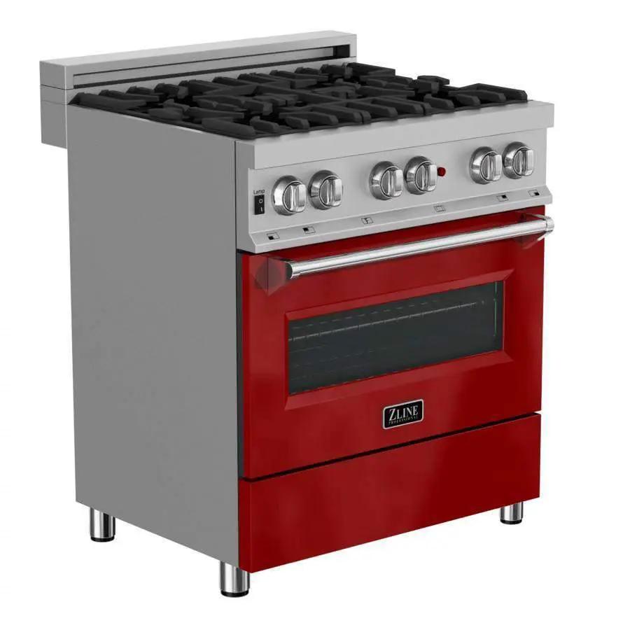 ZLINE 30" Bundle Range RAS-RG-30 & Range Hood 8654RG-30, 2KP-RASRGRH30 by Farmhouse Kitchen and Bath