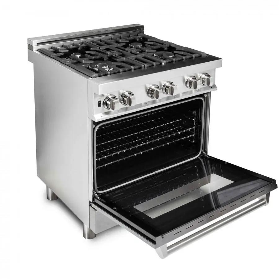 ZLINE 30" Professional Dual Fuel Range, Snow Finish Door, RA-SN-30 by Farmhouse Kitchen and Bath