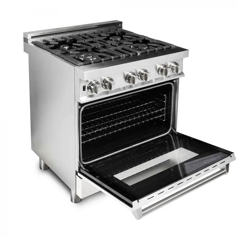 ZLINE 30" Professional Dual Fuel Range, White Matte Door, RA-WM-30 by Farmhouse Kitchen and Bath