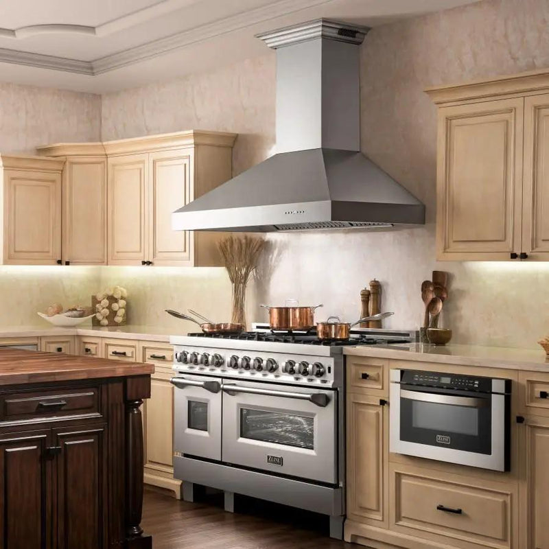 ZLINE 30" Professional Wall Range Hood, Built-in CrownSound® Bluetooth Speakers, 667CRN-BT-30 by Farmhouse Kitchen and Bath