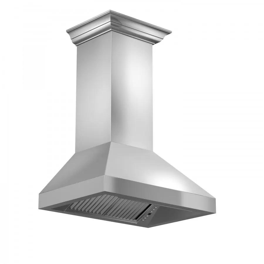 ZLINE 30" Professional Wall Range Hood, Stainless Steel, 597CRN-30 by Farmhouse Kitchen and Bath