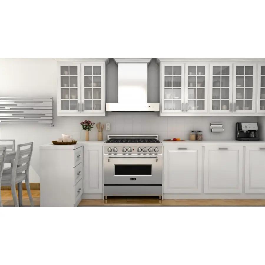 ZLINE 30" Professional Wall Range Hood, Stainless Steel, KECOMCRN-30 by Farmhouse Kitchen and Bath