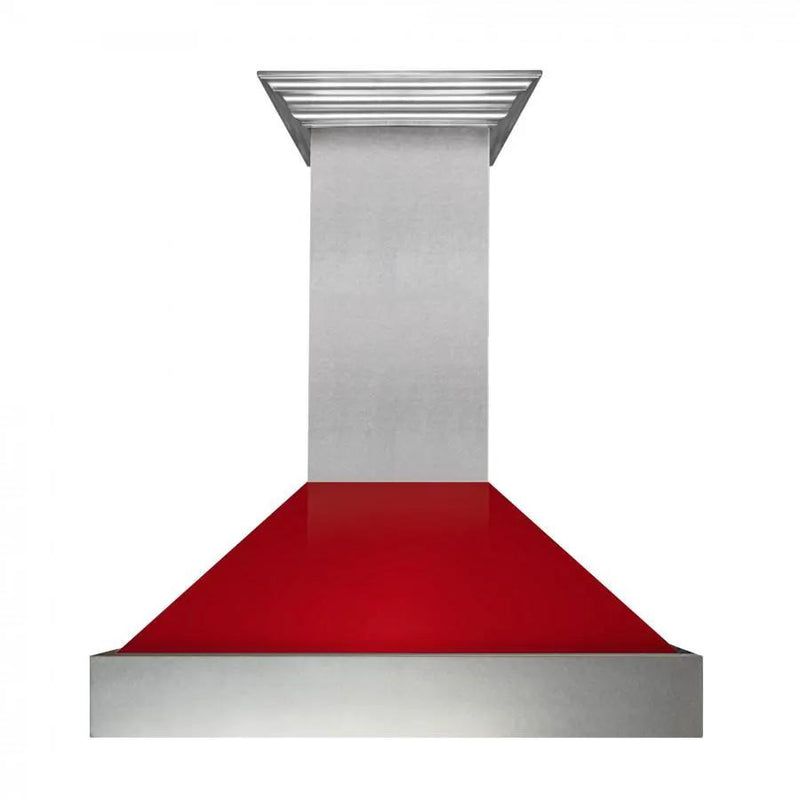 ZLINE 30" Snow Finish Wall Range Hood, Red Gloss Shell, 8654RG-30 by Farmhouse Kitchen and Bath