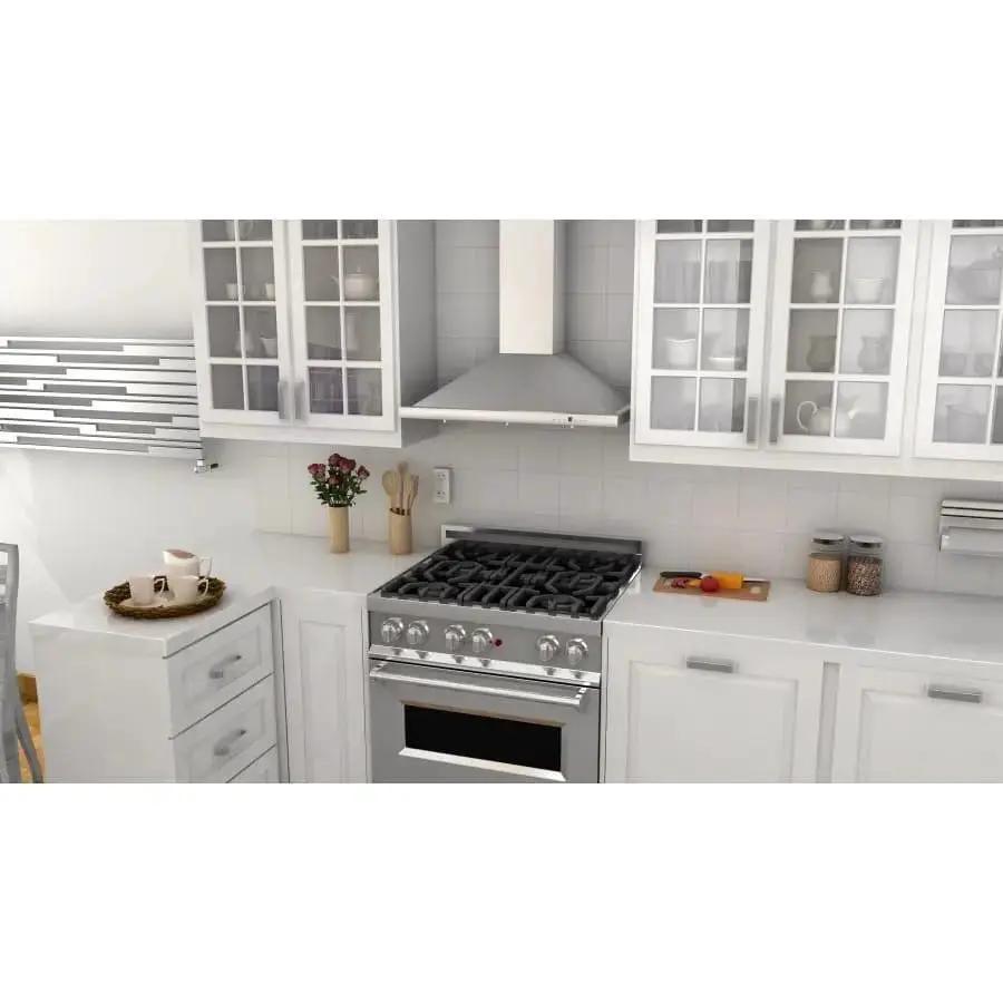 ZLINE 30" Stainless 4.0 cu.ft. 4 Gas Burner/Electric Oven Range RA30 by Farmhouse Kitchen and Bath