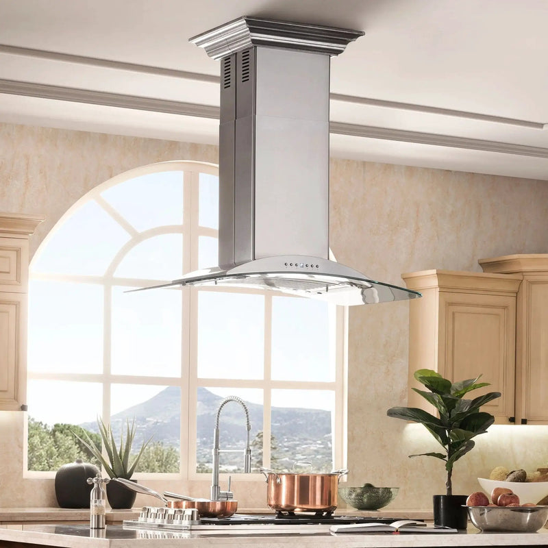ZLINE 30" Stainless Steel Island Range Hood, GL9i-30 by Farmhouse Kitchen and Bath
