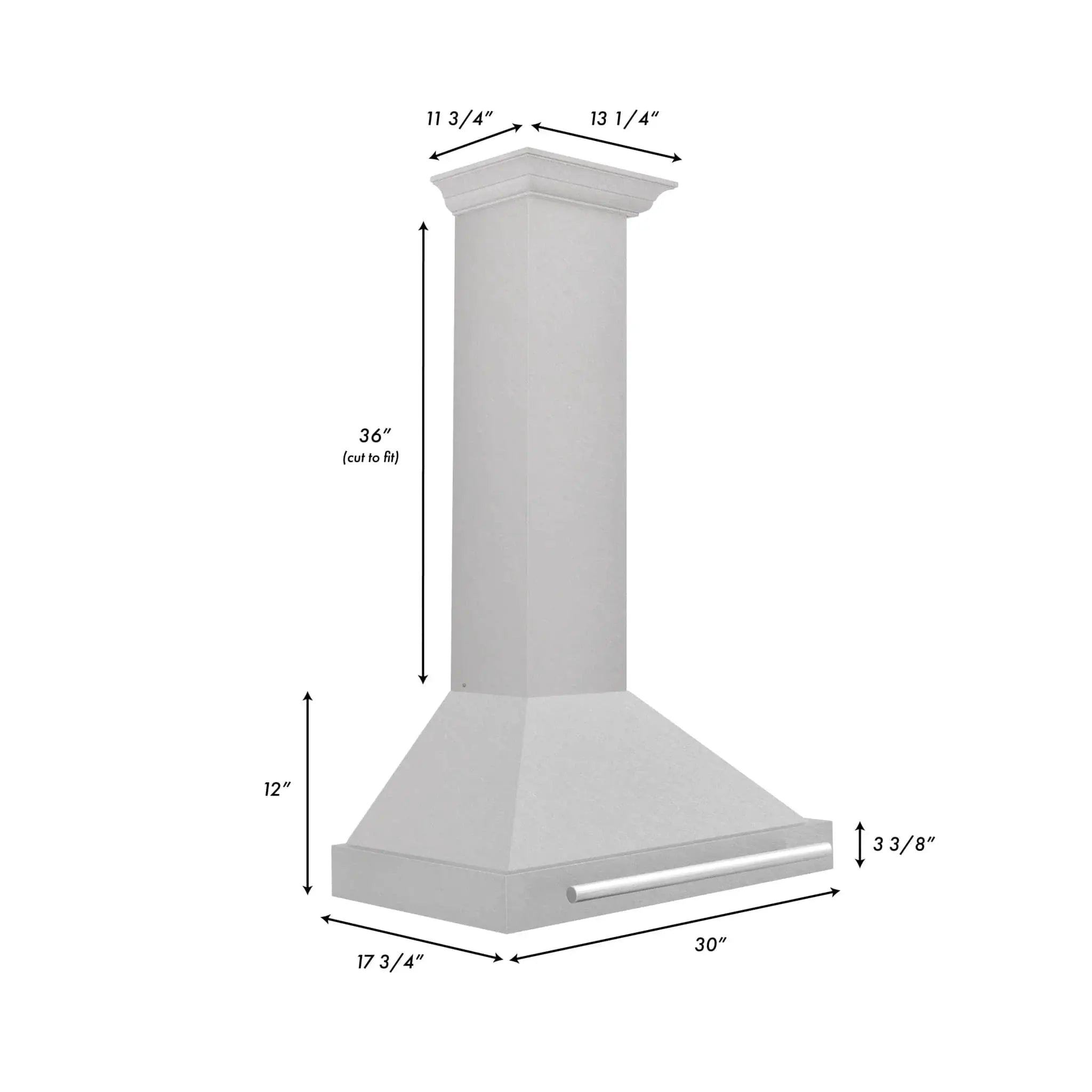 ZLINE 30" Stainless Steel Range Hood, Stainless Steel Handle KB4SNX-30 by Farmhouse Kitchen and Bath