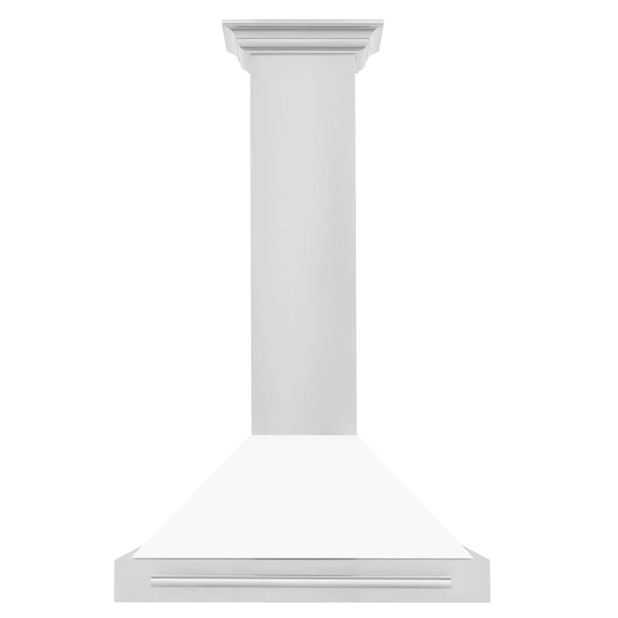 ZLINE 30" Stainless Steel Range Hood with White Matte Shell and Stainless Steel Handle KB4STX-WM-30 by Farmhouse Kitchen and Bath