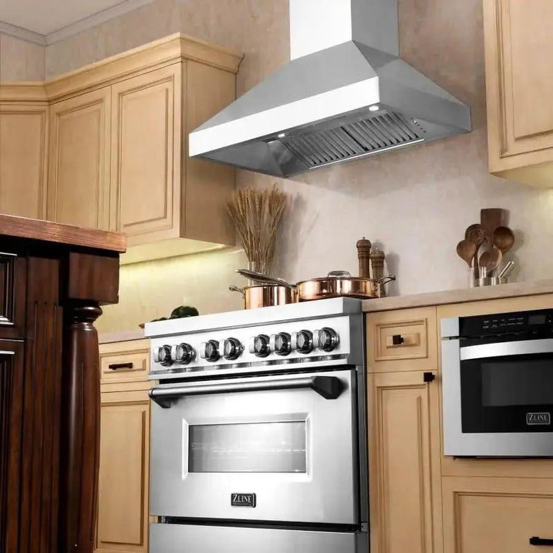 ZLINE 30" Stainless Steel Wall Range Hood, 597-30 by Farmhouse Kitchen and Bath