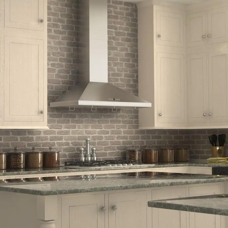 ZLINE 30" Stainless Steel Wall Range Hood, Crown Molding, KL2CRN-30 by Farmhouse Kitchen and Bath