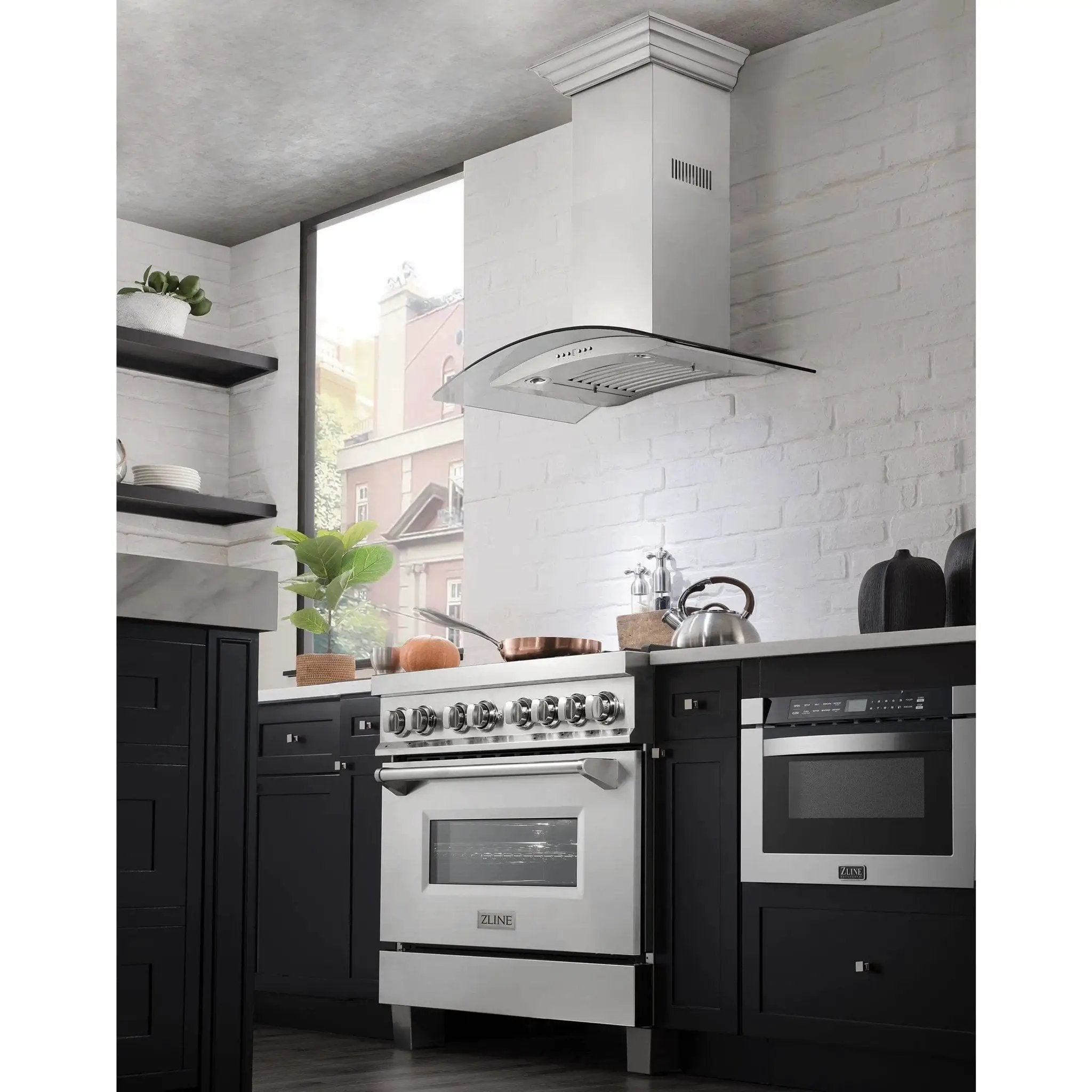 ZLINE 30" Stainless Steel Wall Range Hood KN4-30 by Farmhouse Kitchen and Bath