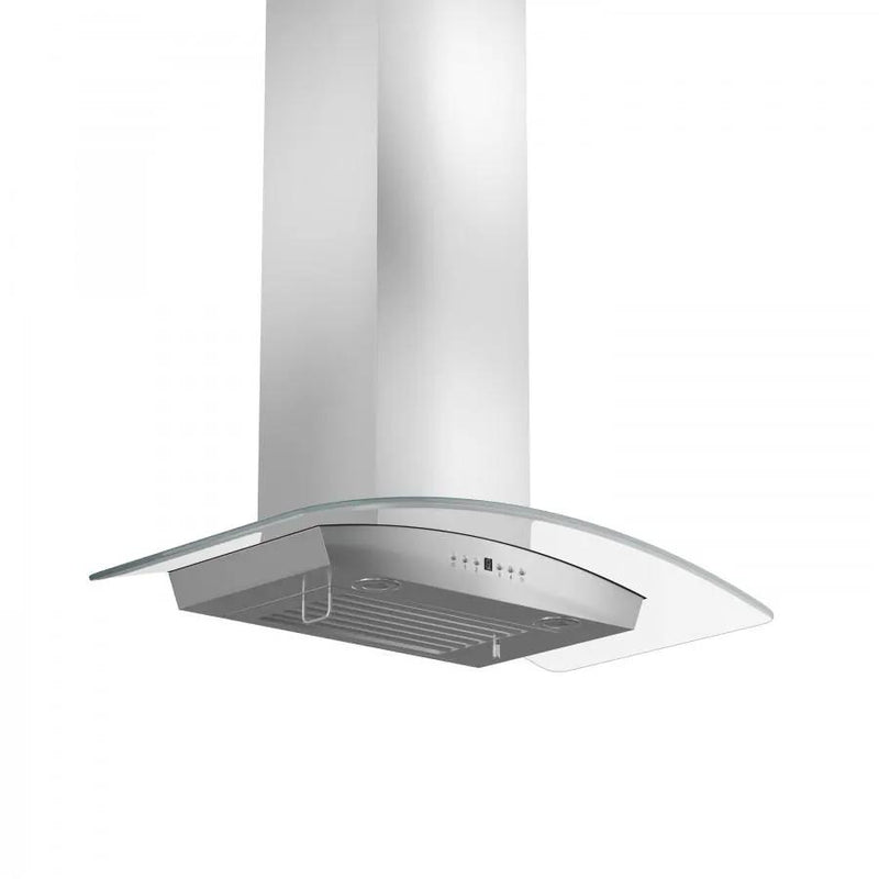 ZLINE 30" Stainless Steel Wall Range Hood with Crown Molding, KZCRN-30 by Farmhouse Kitchen and Bath
