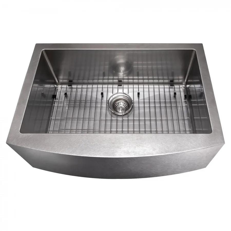 ZLINE 30" Undermount Single Bowl Apron Sink Stainless Steel, SAS-30S by Farmhouse Kitchen and Bath