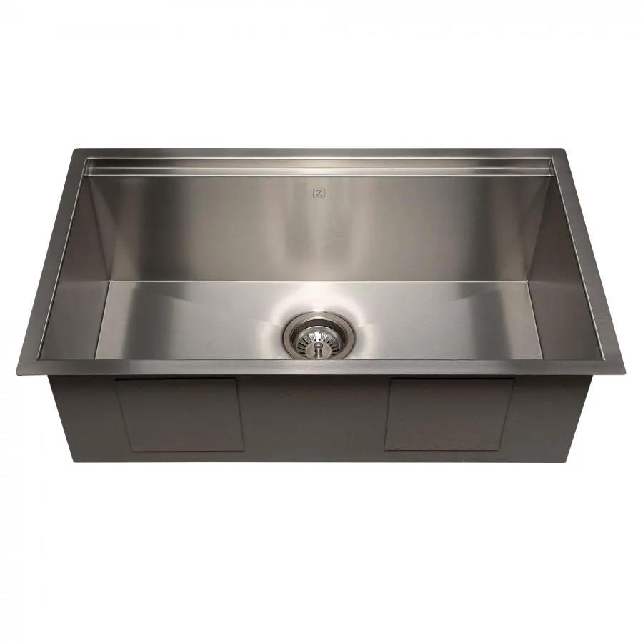 ZLINE 30" Undermount Single Bowl Ledge Sink Stainless Steel, SLS-30 by Farmhouse Kitchen and Bath