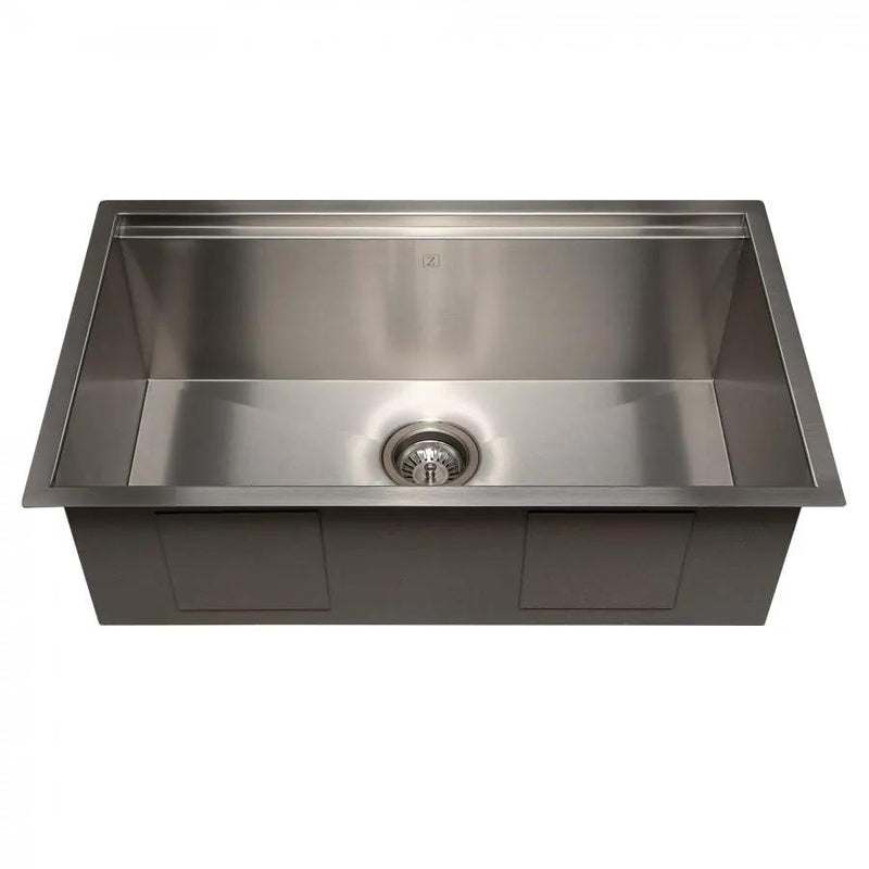 ZLINE 30" Undermount Single Bowl Ledge Sink Stainless Steel, SLS-30 by Farmhouse Kitchen and Bath