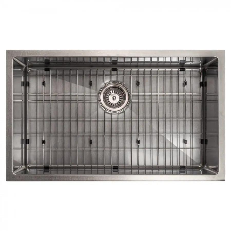 ZLINE 30" Undermount Single Bowl Sink DuraSnow Stainless Steel, SRS-30S by Farmhouse Kitchen and Bath