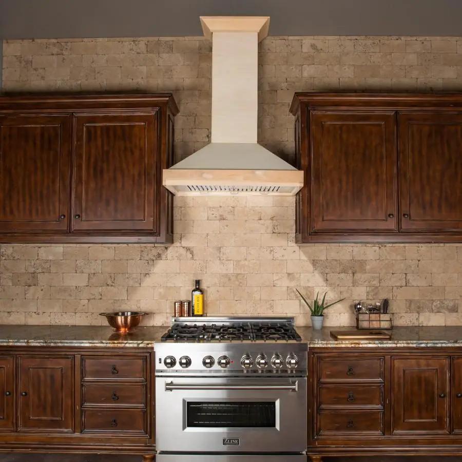 ZLINE 30" Unfinished Wooden Wall Range Hood, KBUF-30 by Farmhouse Kitchen and Bath