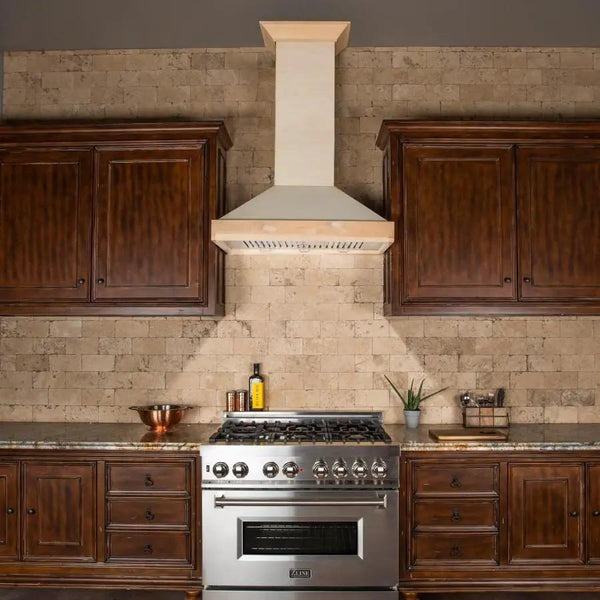 ZLINE 30" Unfinished Wooden Wall Range Hood, KBUF-30