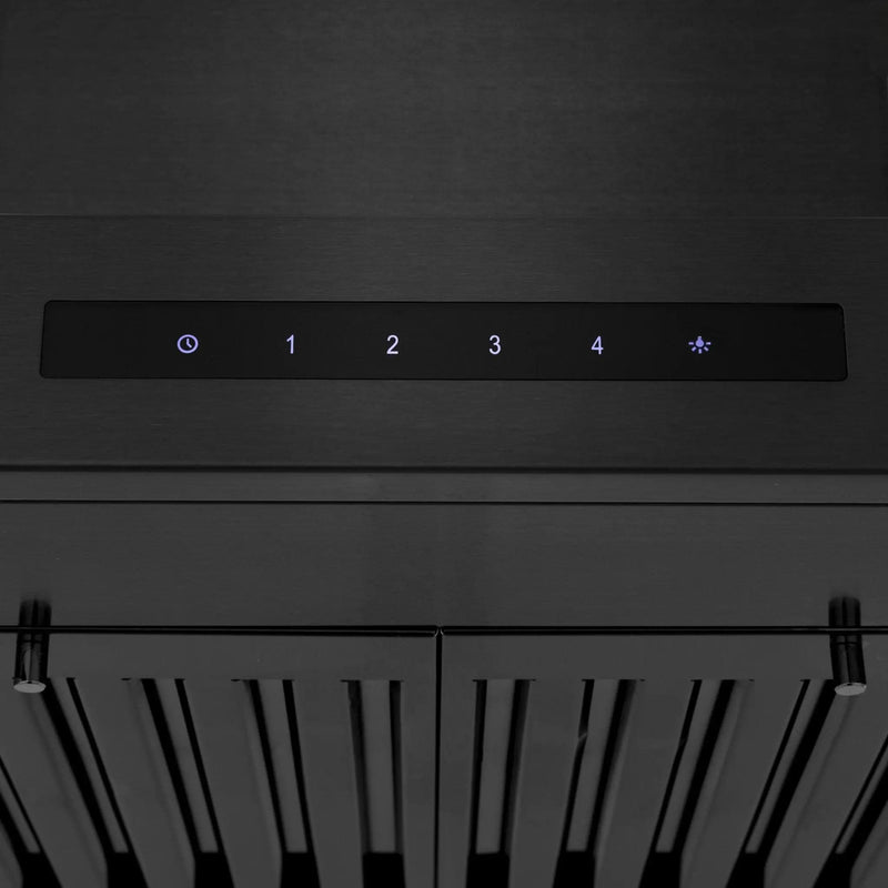 ZLINE 30" Wall Mount Range Hood, Black Stainless Steel, BSKENCRN-30 by Farmhouse Kitchen and Bath