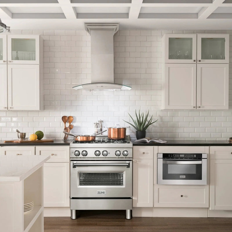 ZLINE 30" Wall Mount Range Hood, Bluetooth Speakers, KN4CRN-BT-30 by Farmhouse Kitchen and Bath