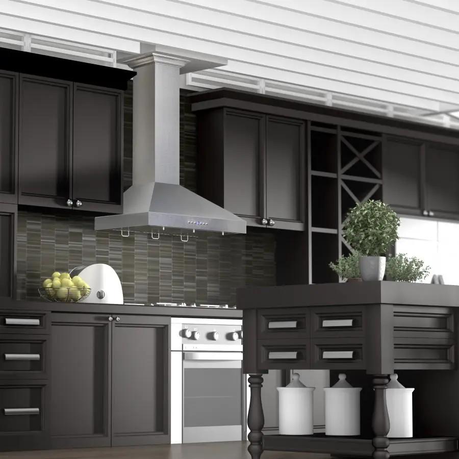 ZLINE 30" Wall Mount Range Hood in Snow Finished Stainless, 8KL3S-30 by Farmhouse Kitchen and Bath