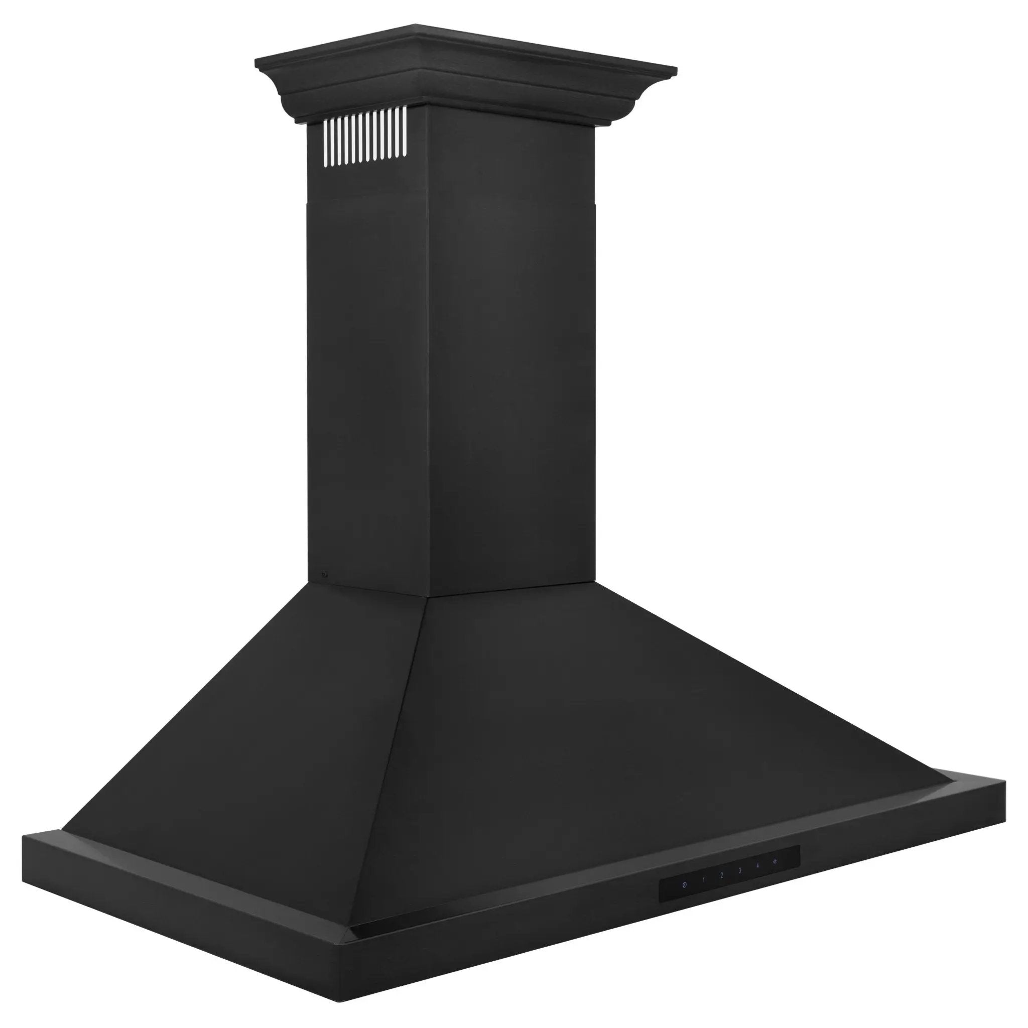 ZLINE 30" Wall Range Hood, Black Stainless, Crown Molding, BSKBNCRN-30 by Farmhouse Kitchen and Bath