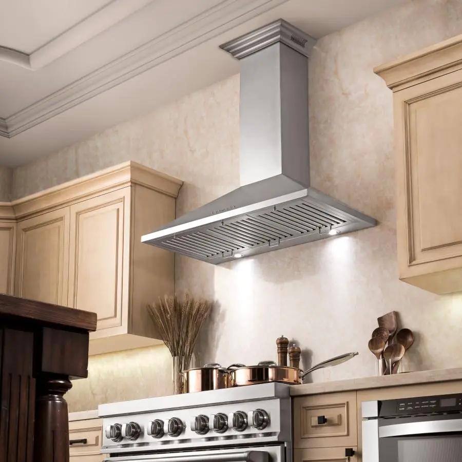 ZLINE 30" Wall Range Hood, Built-in CrownSound® Bluetooth Speakers, KL2CRN-BT-30 by Farmhouse Kitchen and Bath