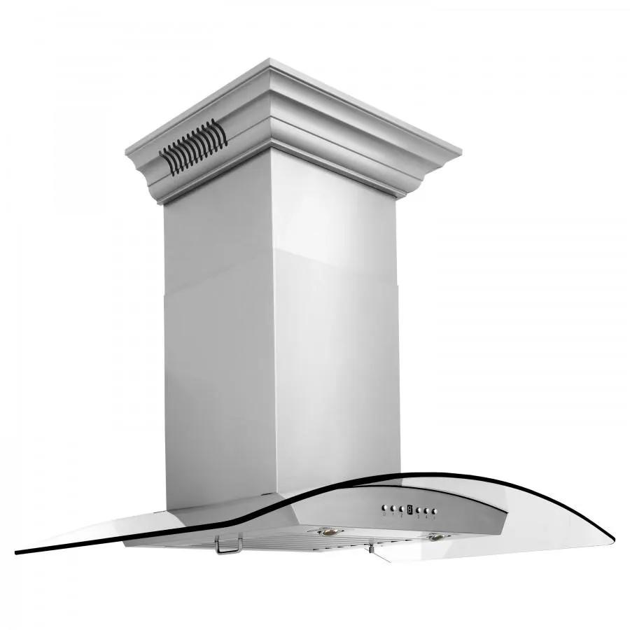 ZLINE 30" Wall Range Hood, Built-in CrownSound® Bluetooth Speakers, KZCRN-BT-30 by Farmhouse Kitchen and Bath