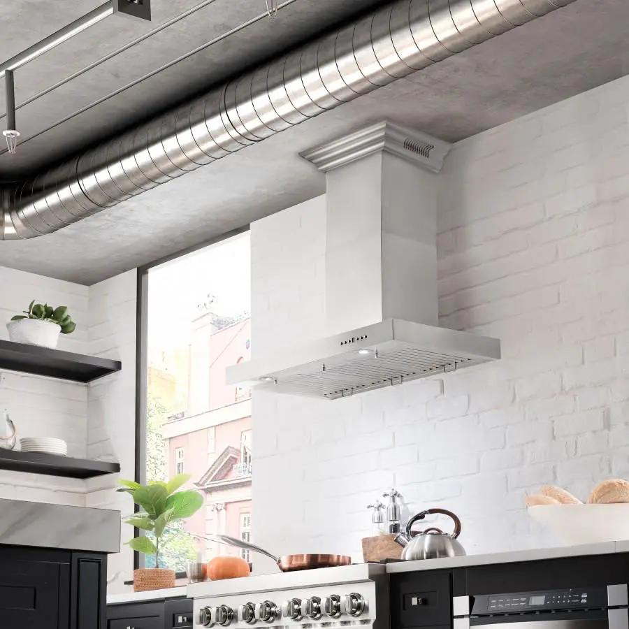 ZLINE Wall Range Hood, CrownSound, Bluetooth Speakers, KECRN-BT by Farmhouse Kitchen and Bath