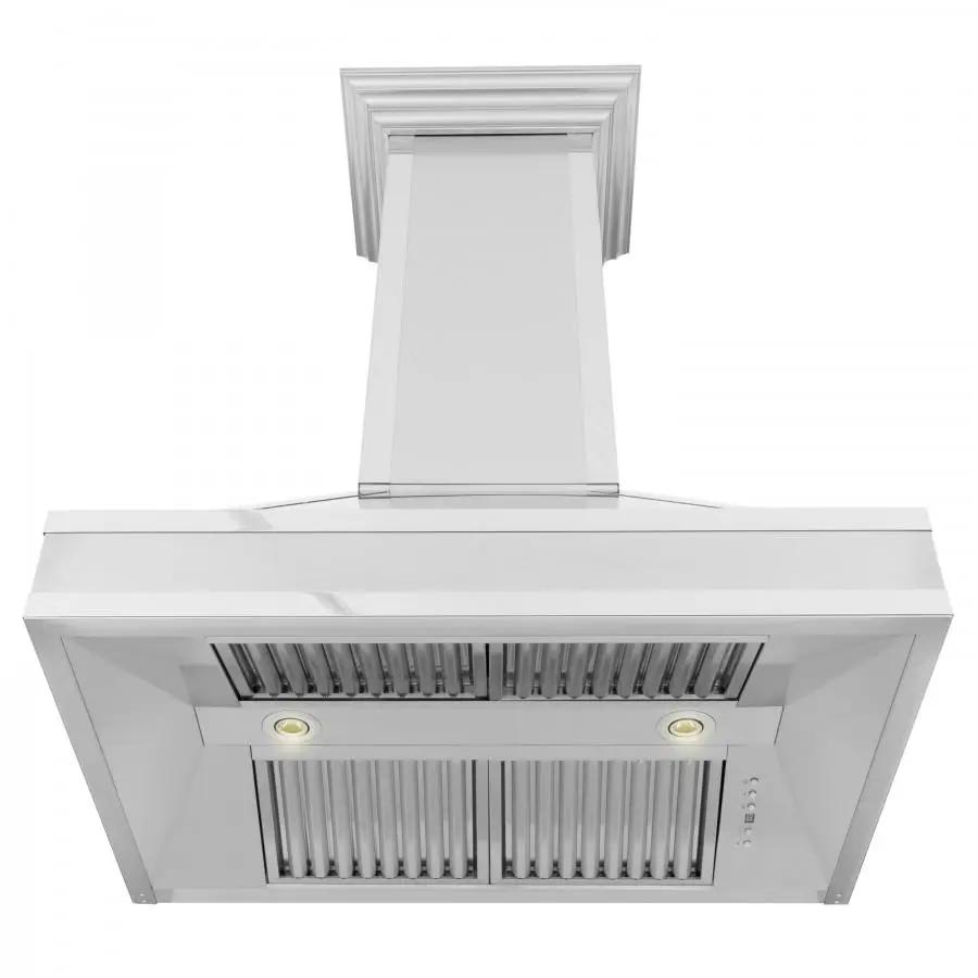 ZLINE 30" Wall Range Hood. DuraSnow Stainless, Mirror Accents, 655MR-30 by Farmhouse Kitchen and Bath