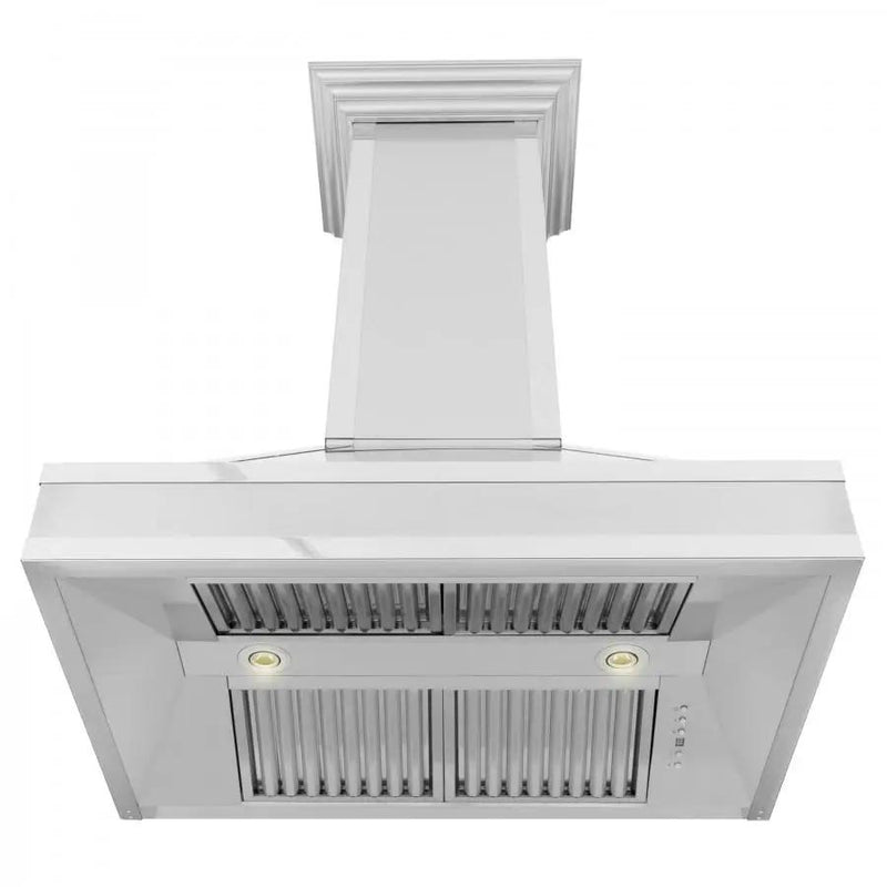 ZLINE 30" Wall Range Hood. DuraSnow Stainless, Mirror Accents, 655MR-30 by Farmhouse Kitchen and Bath