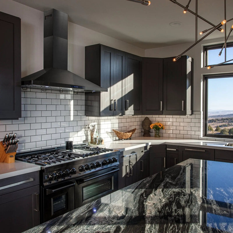 ZLINE 30" Wall Range Hood in Black Stainless Steel, BSKBN-30 by Farmhouse Kitchen and Bath