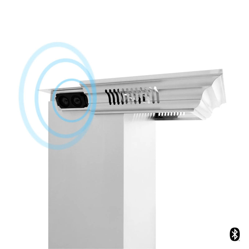 ZLINE 30" Wall Range Hood, Stainless, Bluetooth Speakers, KNCRN-BT-30 by Farmhouse Kitchen and Bath